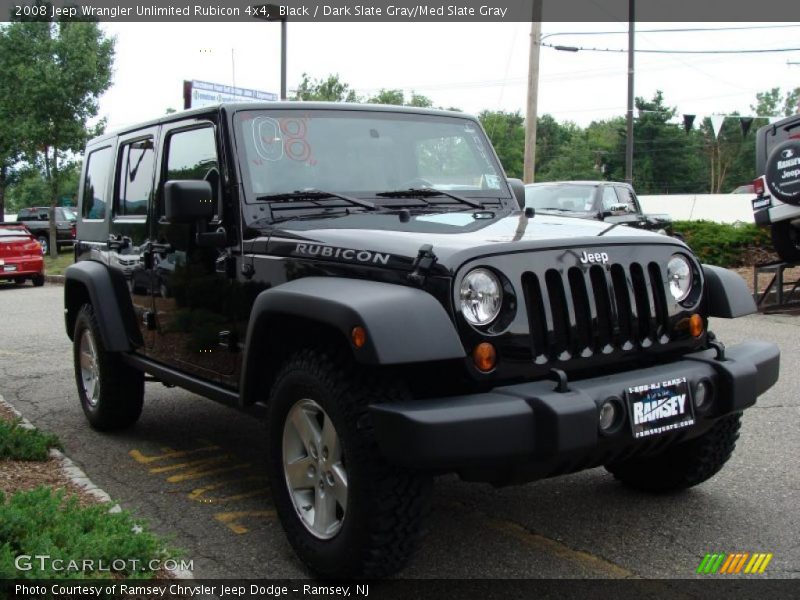 Black / Dark Slate Gray/Med Slate Gray 2008 Jeep Wrangler Unlimited Rubicon 4x4