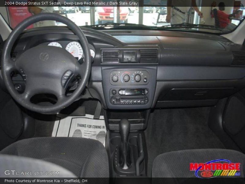 Deep Lava Red Metallic / Dark Slate Gray 2004 Dodge Stratus SXT Sedan