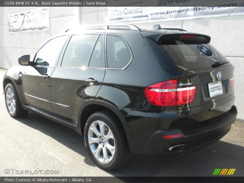 Black Sapphire Metallic / Sand Beige 2008 BMW X5 4.8i