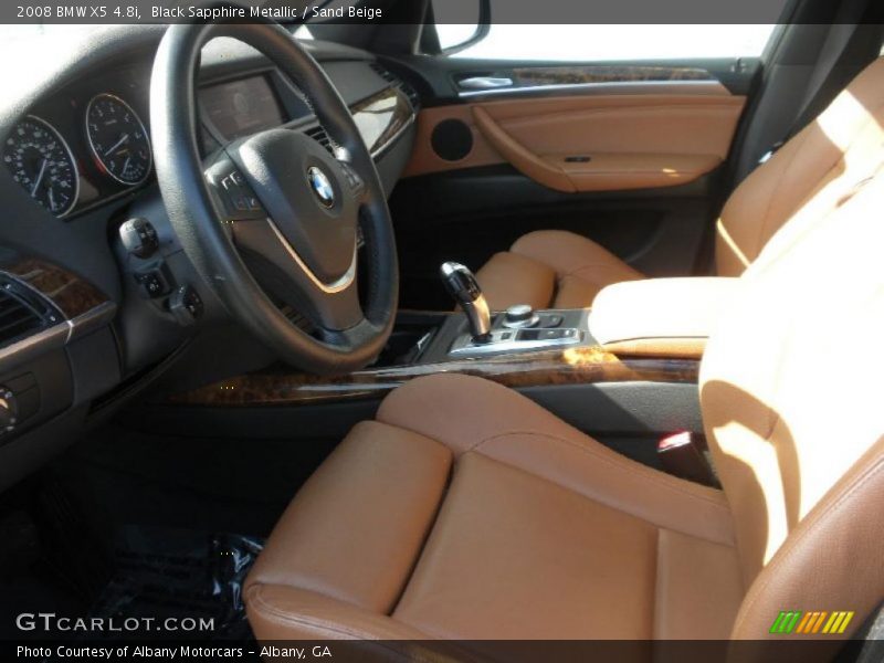 Black Sapphire Metallic / Sand Beige 2008 BMW X5 4.8i