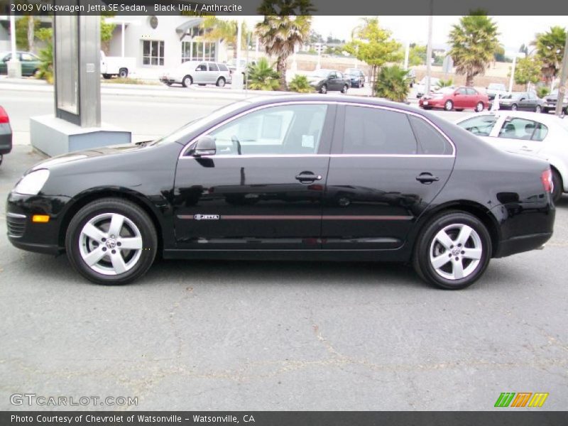 Black Uni / Anthracite 2009 Volkswagen Jetta SE Sedan