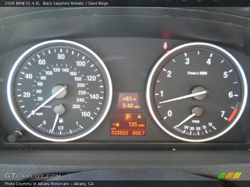 Black Sapphire Metallic / Sand Beige 2008 BMW X5 4.8i