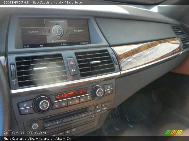 Black Sapphire Metallic / Sand Beige 2008 BMW X5 4.8i