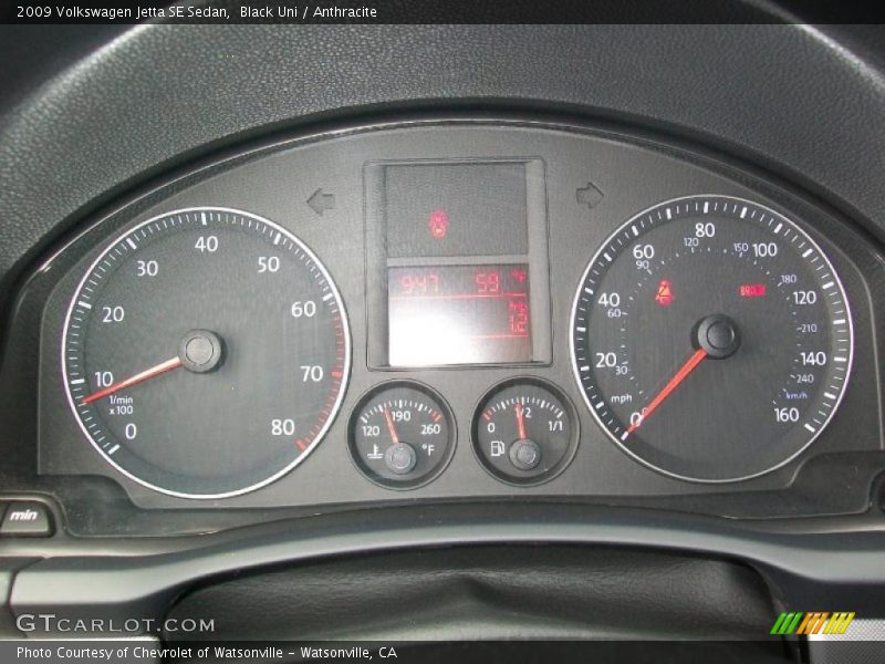 Black Uni / Anthracite 2009 Volkswagen Jetta SE Sedan