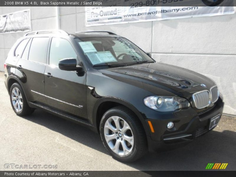Black Sapphire Metallic / Sand Beige 2008 BMW X5 4.8i