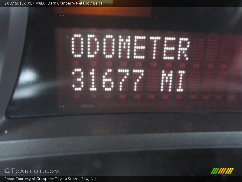 Dark Cranberry Metallic / Beige 2007 Suzuki XL7 AWD