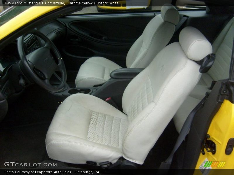 Chrome Yellow / Oxford White 1999 Ford Mustang GT Convertible