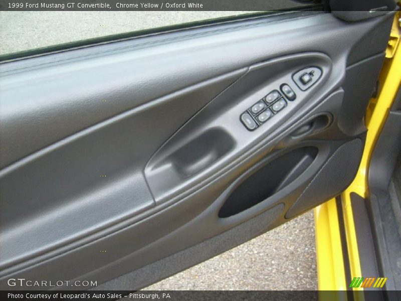 Chrome Yellow / Oxford White 1999 Ford Mustang GT Convertible