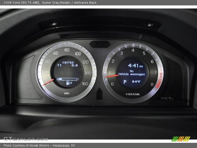 Oyster Gray Metallic / Anthracite Black 2008 Volvo S80 T6 AWD