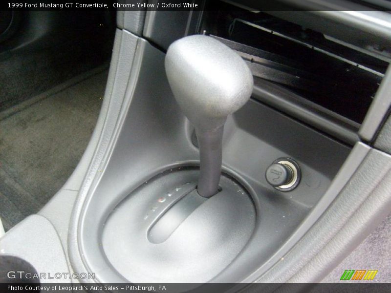 Chrome Yellow / Oxford White 1999 Ford Mustang GT Convertible