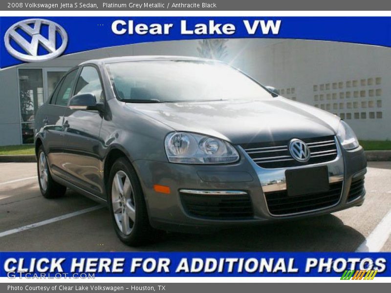 Platinum Grey Metallic / Anthracite Black 2008 Volkswagen Jetta S Sedan