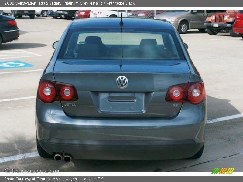 Platinum Grey Metallic / Anthracite Black 2008 Volkswagen Jetta S Sedan