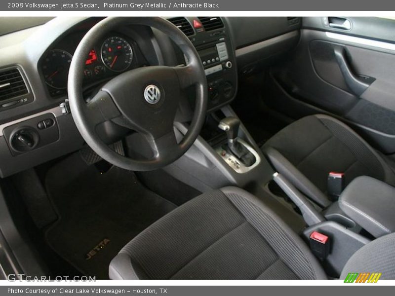 Platinum Grey Metallic / Anthracite Black 2008 Volkswagen Jetta S Sedan
