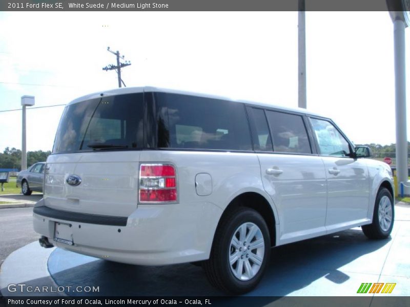 White Suede / Medium Light Stone 2011 Ford Flex SE