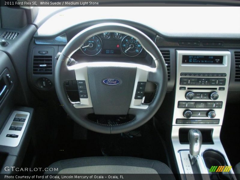White Suede / Medium Light Stone 2011 Ford Flex SE