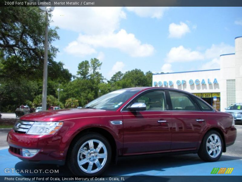 Merlot Metallic / Camel 2008 Ford Taurus Limited
