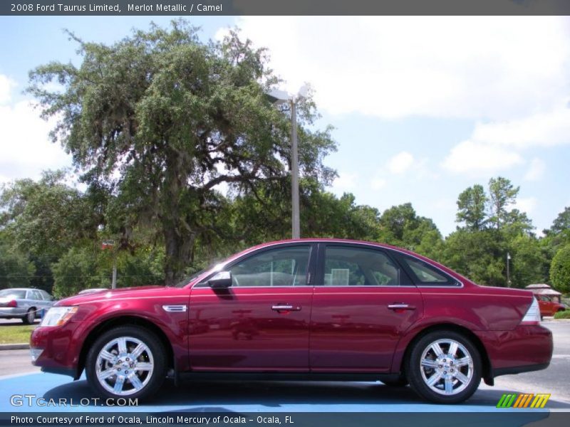 Merlot Metallic / Camel 2008 Ford Taurus Limited