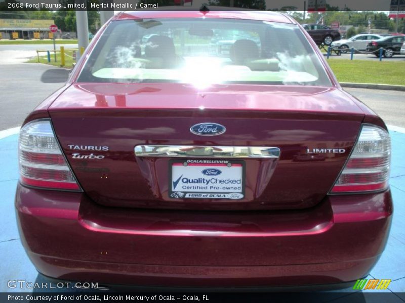 Merlot Metallic / Camel 2008 Ford Taurus Limited