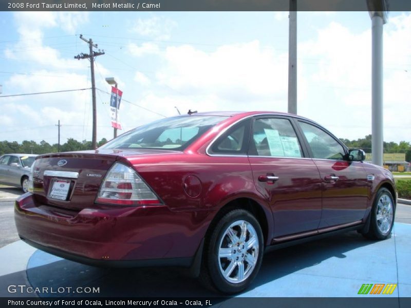 Merlot Metallic / Camel 2008 Ford Taurus Limited