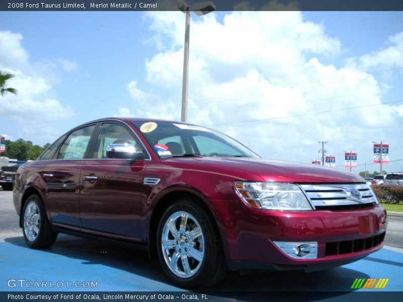 Merlot Metallic / Camel 2008 Ford Taurus Limited