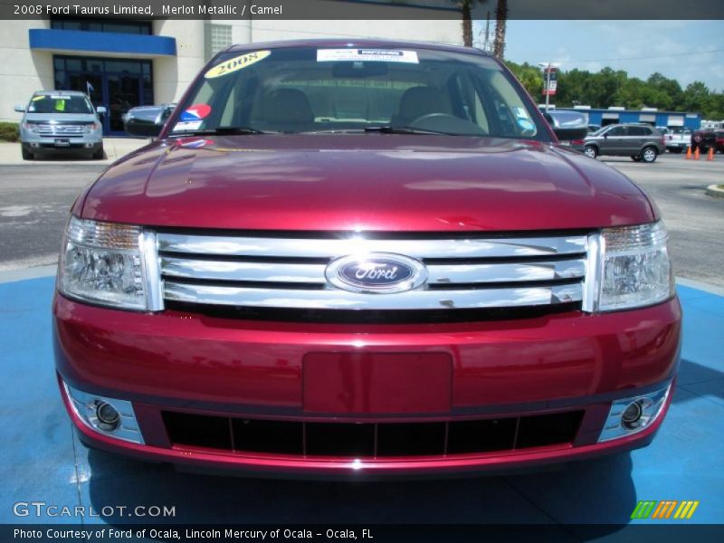 Merlot Metallic / Camel 2008 Ford Taurus Limited
