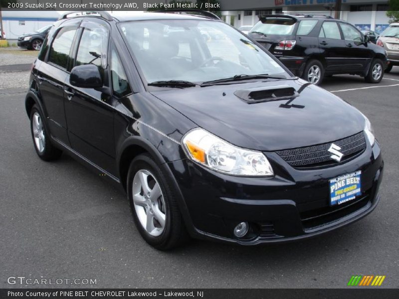 Black Pearl Metallic / Black 2009 Suzuki SX4 Crossover Technology AWD