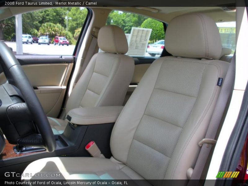 Merlot Metallic / Camel 2008 Ford Taurus Limited