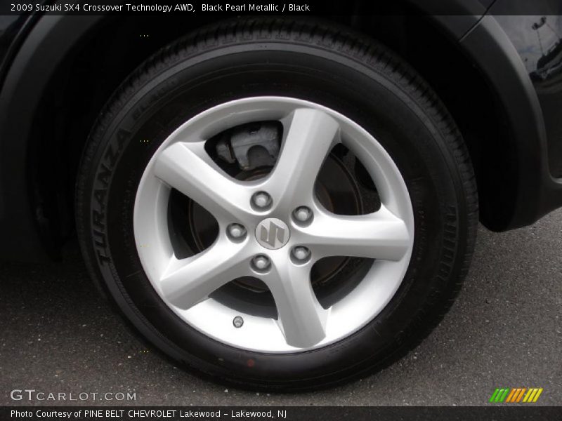 Black Pearl Metallic / Black 2009 Suzuki SX4 Crossover Technology AWD