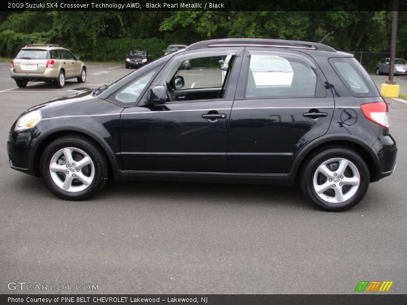 Black Pearl Metallic / Black 2009 Suzuki SX4 Crossover Technology AWD