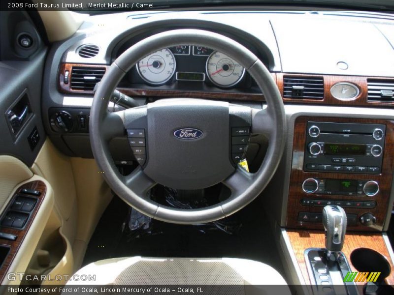 Merlot Metallic / Camel 2008 Ford Taurus Limited