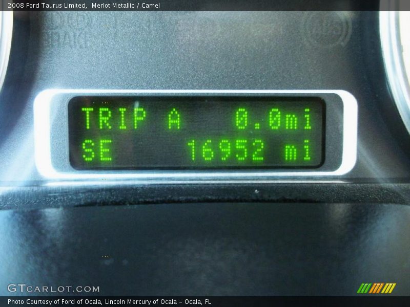 Merlot Metallic / Camel 2008 Ford Taurus Limited