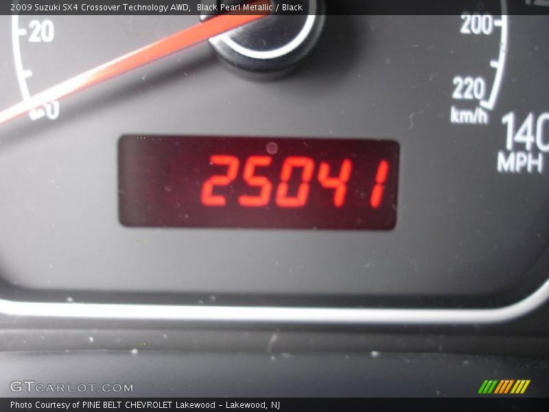 Black Pearl Metallic / Black 2009 Suzuki SX4 Crossover Technology AWD