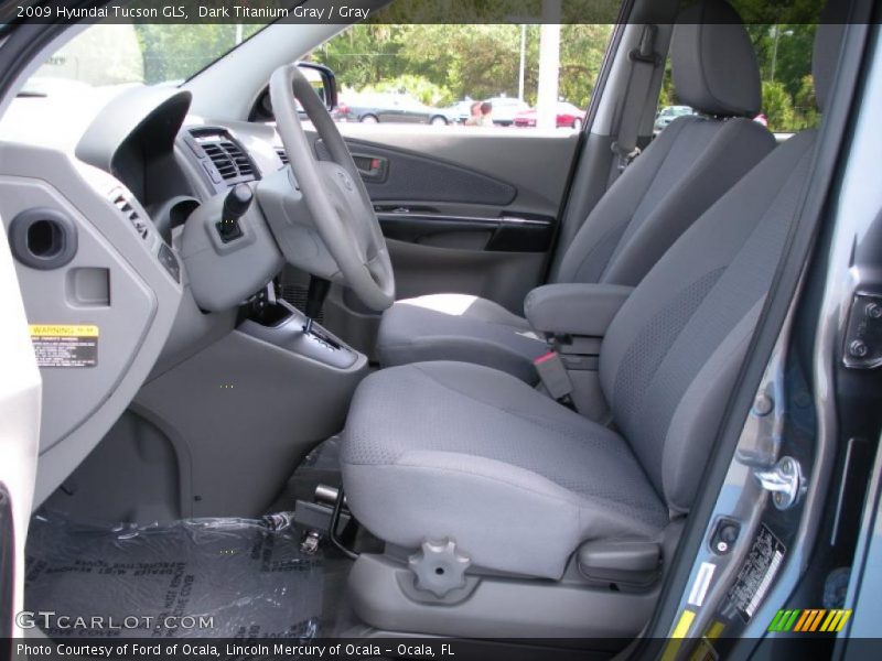 Dark Titanium Gray / Gray 2009 Hyundai Tucson GLS