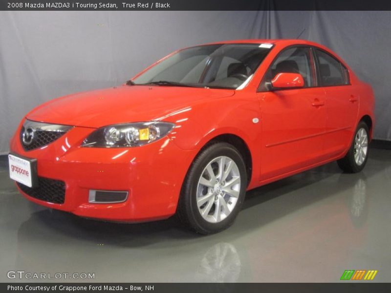 True Red / Black 2008 Mazda MAZDA3 i Touring Sedan