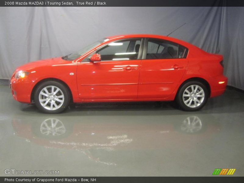 True Red / Black 2008 Mazda MAZDA3 i Touring Sedan