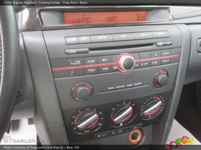 True Red / Black 2008 Mazda MAZDA3 i Touring Sedan