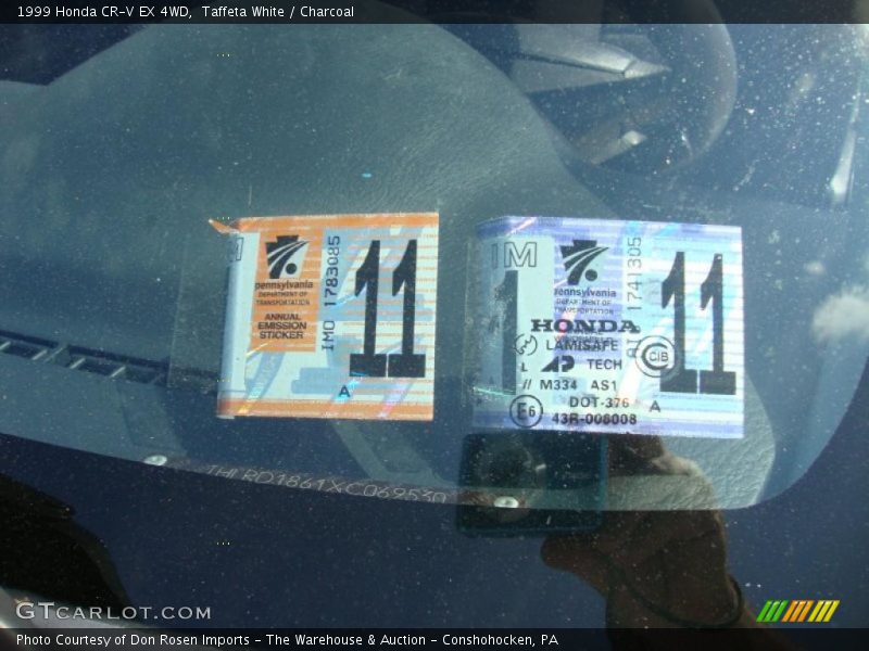 Taffeta White / Charcoal 1999 Honda CR-V EX 4WD