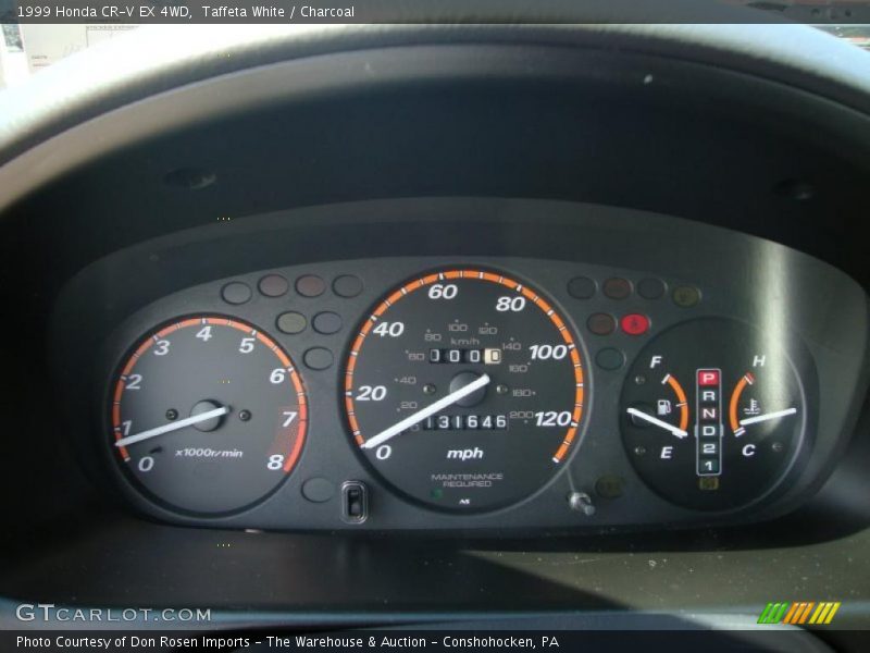 Taffeta White / Charcoal 1999 Honda CR-V EX 4WD