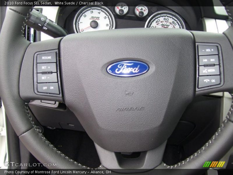 White Suede / Charcoal Black 2010 Ford Focus SEL Sedan