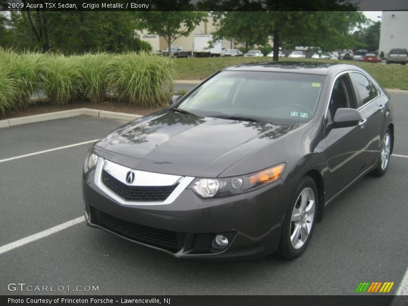 Grigio Metallic / Ebony 2009 Acura TSX Sedan