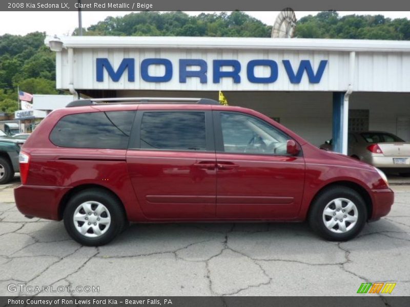 Claret Red Metallic / Beige 2008 Kia Sedona LX