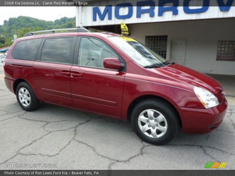 Claret Red Metallic / Beige 2008 Kia Sedona LX