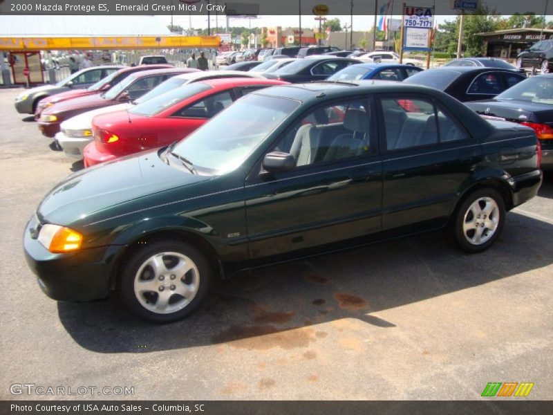 Emerald Green Mica / Gray 2000 Mazda Protege ES