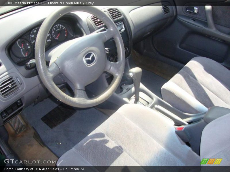 Emerald Green Mica / Gray 2000 Mazda Protege ES