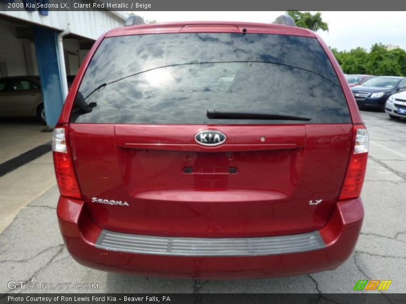Claret Red Metallic / Beige 2008 Kia Sedona LX