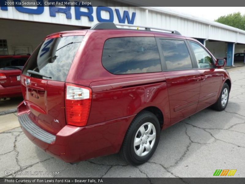 Claret Red Metallic / Beige 2008 Kia Sedona LX