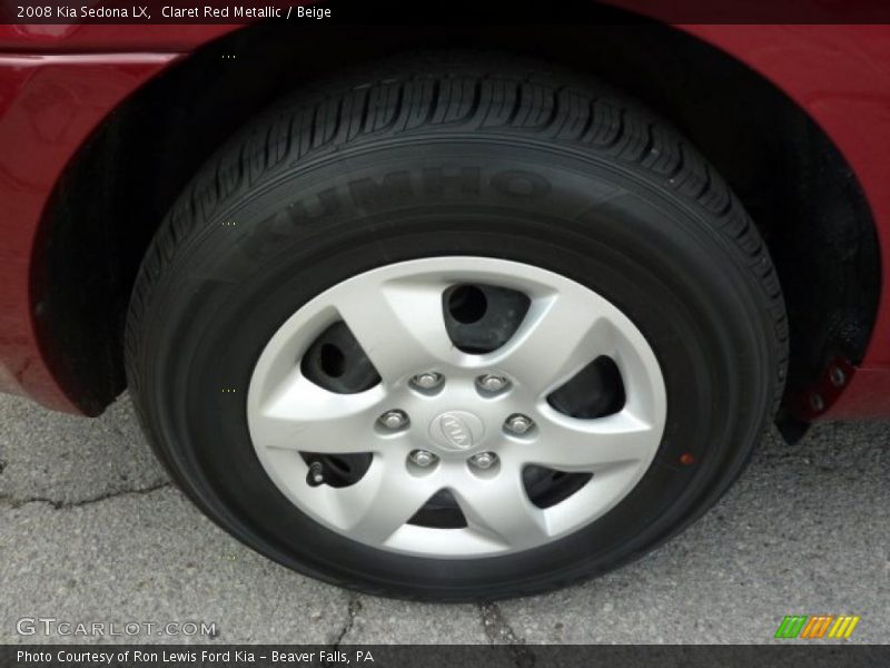 Claret Red Metallic / Beige 2008 Kia Sedona LX
