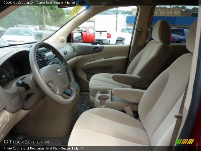 Claret Red Metallic / Beige 2008 Kia Sedona LX