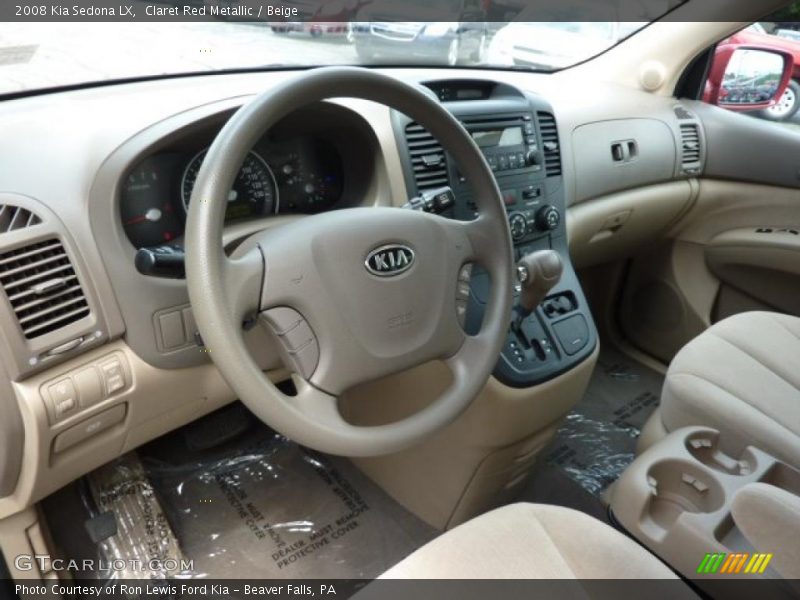 Claret Red Metallic / Beige 2008 Kia Sedona LX