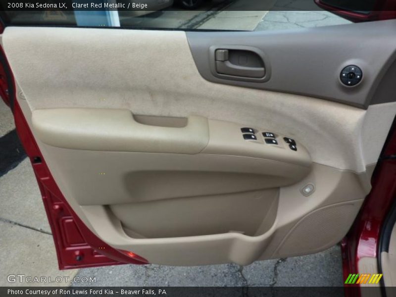 Claret Red Metallic / Beige 2008 Kia Sedona LX